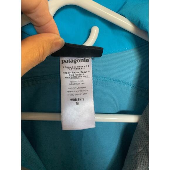 Women’s Lightweight Patagonia Jacket M Light Blue Active Work Out - Picture 4 of 6